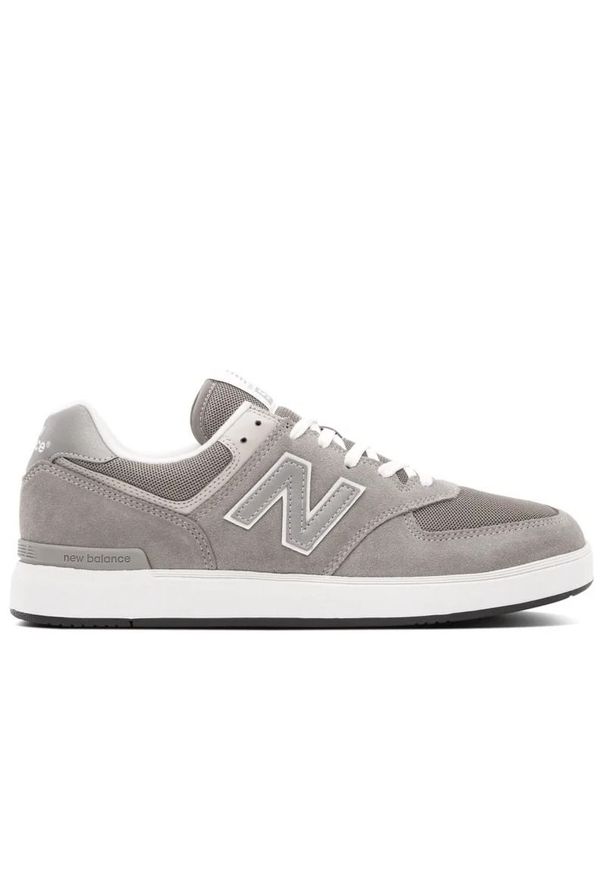 Buty New Balance AM574CLG - szare. Kolor: szary. Materiał: skóra, syntetyk, zamsz, materiał. Szerokość cholewki: normalna. Model: New Balance 574. Sport: tenis