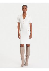 Guess Sukienka dzianinowa W5YK29 Z0130 Biały Slim Fit. Kolor: biały. Materiał: syntetyk #4