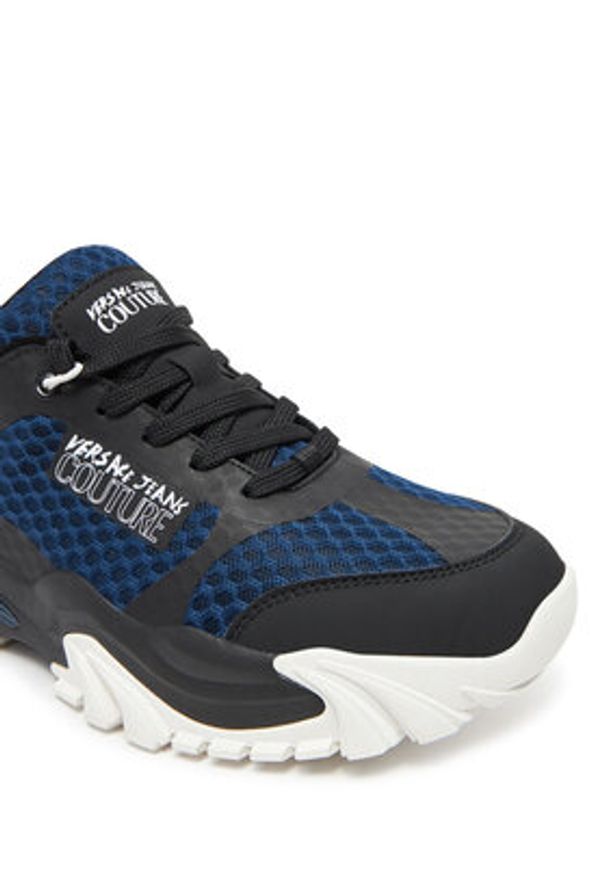 Versace Jeans Couture Sneakersy 78YA3SIB Czarny. Kolor: czarny. Materiał: skóra