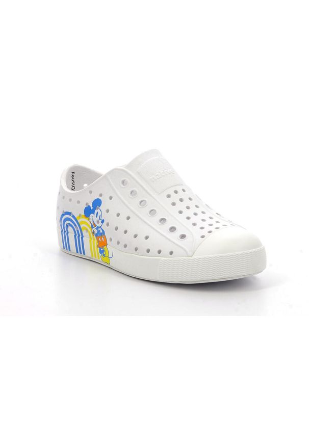Native Shoes - Buty miejskie dziecięce NATIVE JEFFERSON PRINT YOUTH DISNEY. Kolor: biały. Wzór: nadruk, motyw z bajki. Sport: turystyka piesza