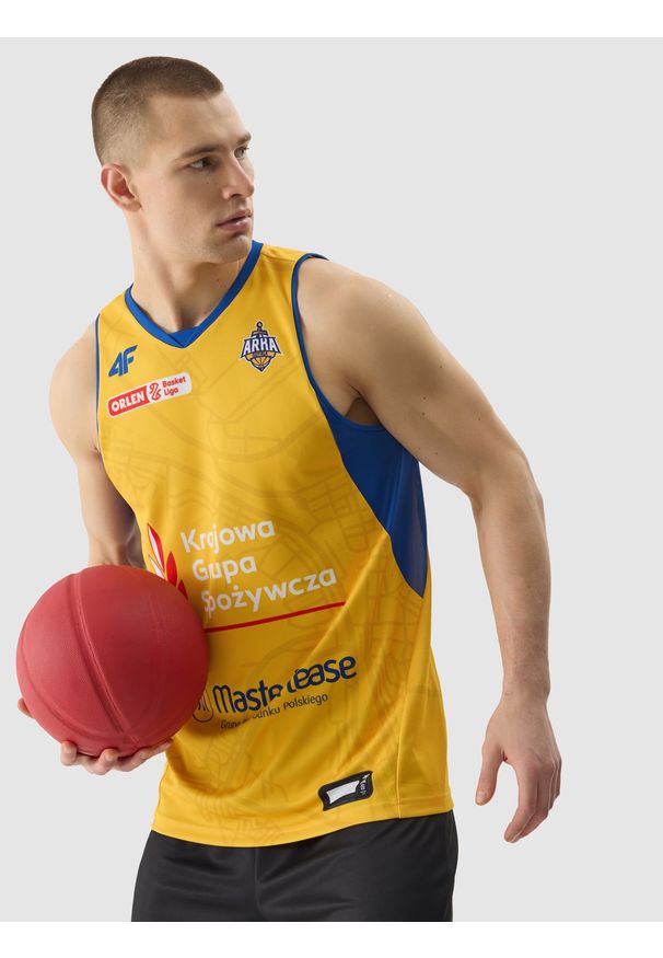 4f - 4F Koszulka meczowa replika domowa z sezonu 2023/24 męska 4F x Arka Gdynia - multikolor M. Kolor: wielokolorowy. Materiał: dzianina