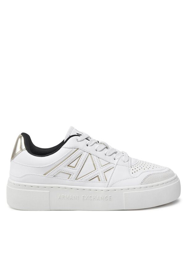 Armani Exchange Sneakersy XDX147 XV830 T782 Biały. Kolor: biały. Materiał: skóra