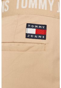 Tommy Jeans - Spodnie. Kolor: beżowy #4