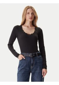 TOMMY HILFIGER - Tommy Hilfiger Bluzka UW0UW06071 Czarny Slim Fit. Kolor: czarny. Materiał: bawełna
