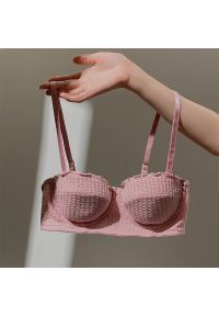 Intica - Biustonosz push-up balkonetka uniesienie i wsparcie Krissy. Kolor: żółty. Materiał: tkanina. Rodzaj stanika: push-up #3