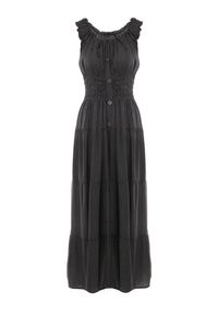 Born2be - Czarna Sukienka Abill. Kolor: czarny. Długość rękawa: bez rękawów. Sezon: lato. Styl: boho, wakacyjny. Długość: maxi #5