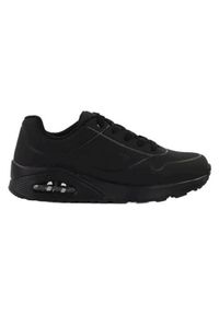 skechers - Buty do chodzenia dla dzieci Skechers Unostand. Zapięcie: sznurówki. Kolor: czarny. Materiał: materiał, guma, syntetyk. Szerokość cholewki: normalna. Sport: turystyka piesza