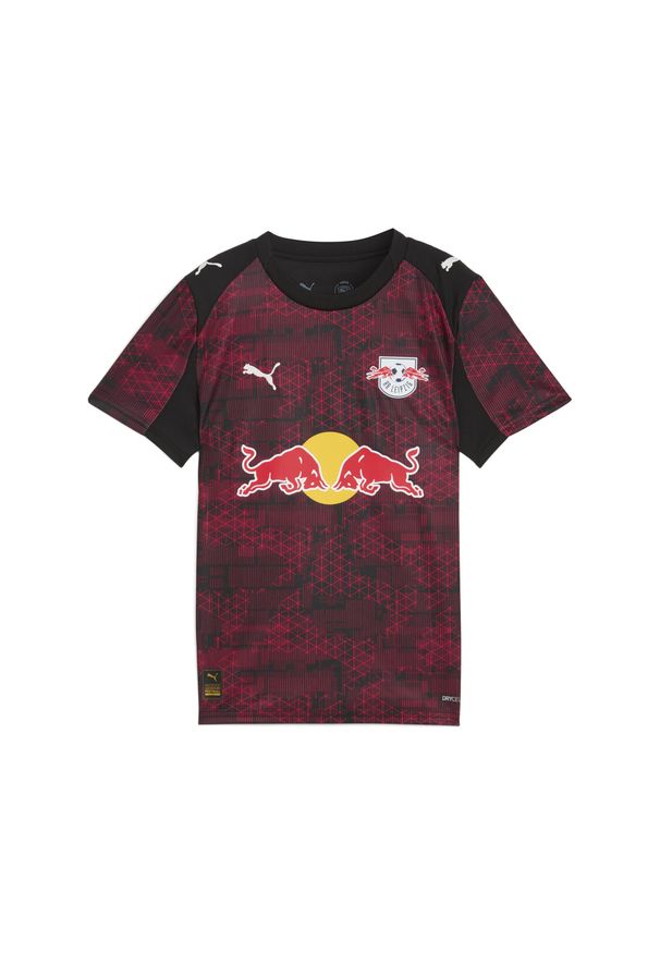 Puma - Młodzieżowa trzecia koszulka RB Leipzig 25/26 PUMA. Kolor: wielokolorowy, czarny, czerwony. Sport: piłka nożna