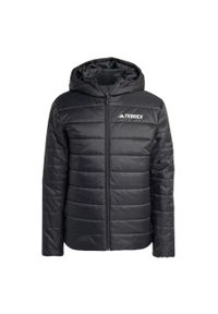 Adidas - Kurtka z kapturem z ociepleniem Terrex Multi Essentials CLIMAWARM. Typ kołnierza: kaptur. Kolor: czarny. Materiał: puch. Technologia: ClimaWarm (Adidas). Sport: turystyka piesza