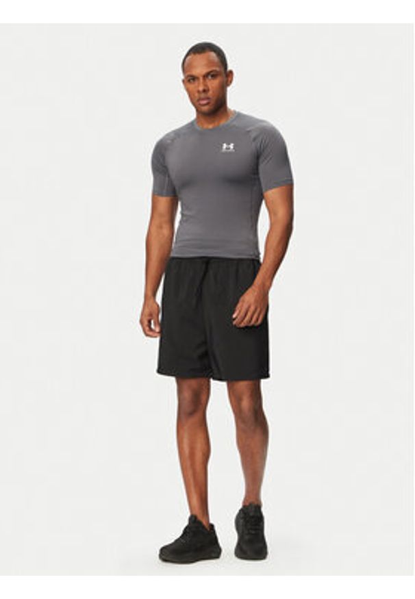 Under Armour Koszulka techniczna Ua HeatGear® Armour 1361518 Szary Slim Fit. Kolor: szary. Materiał: syntetyk