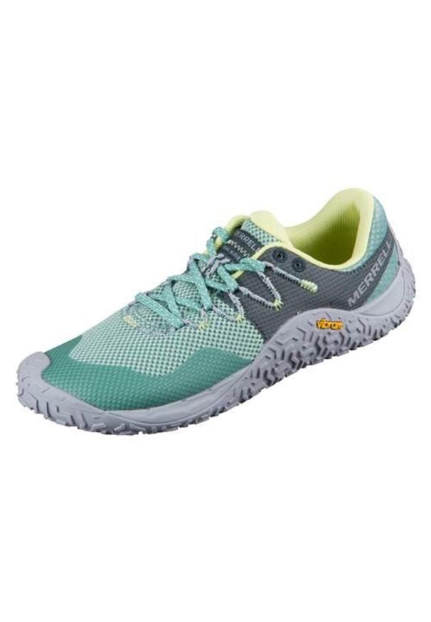 Buty do biegania damskie Merrell Trail Glove 6 Jade. Kolor: wielokolorowy. Materiał: materiał, syntetyk. Szerokość cholewki: normalna. Sport: bieganie