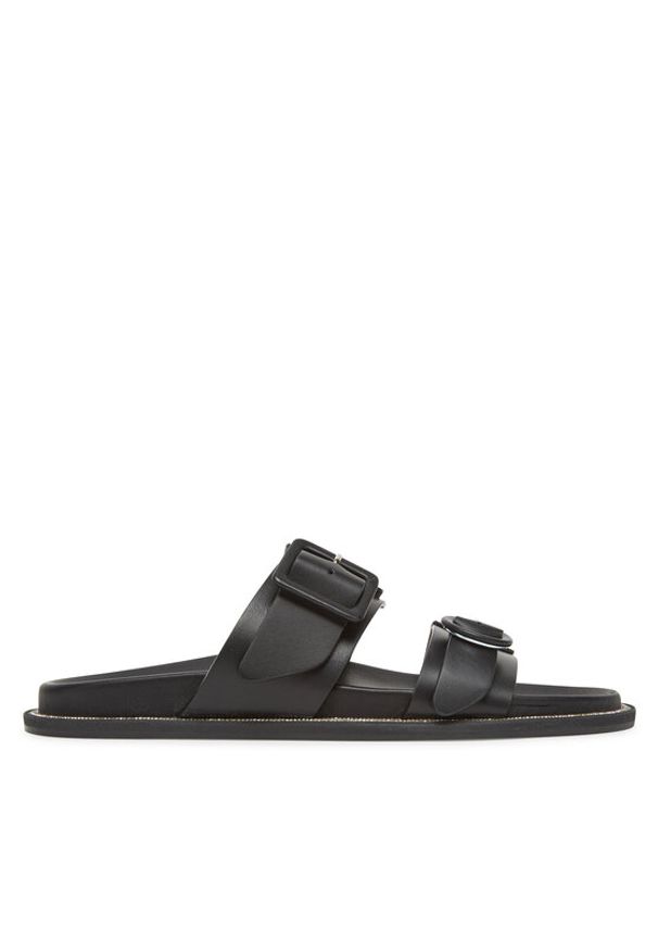 Pollini Klapki SA28172C0MTCS000 Czarny. Kolor: czarny. Materiał: skóra
