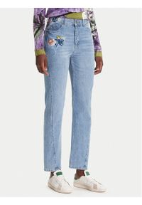 Desigual Jeansy Sunflower 25WWDD23 Niebieski Straight Fit. Kolor: niebieski