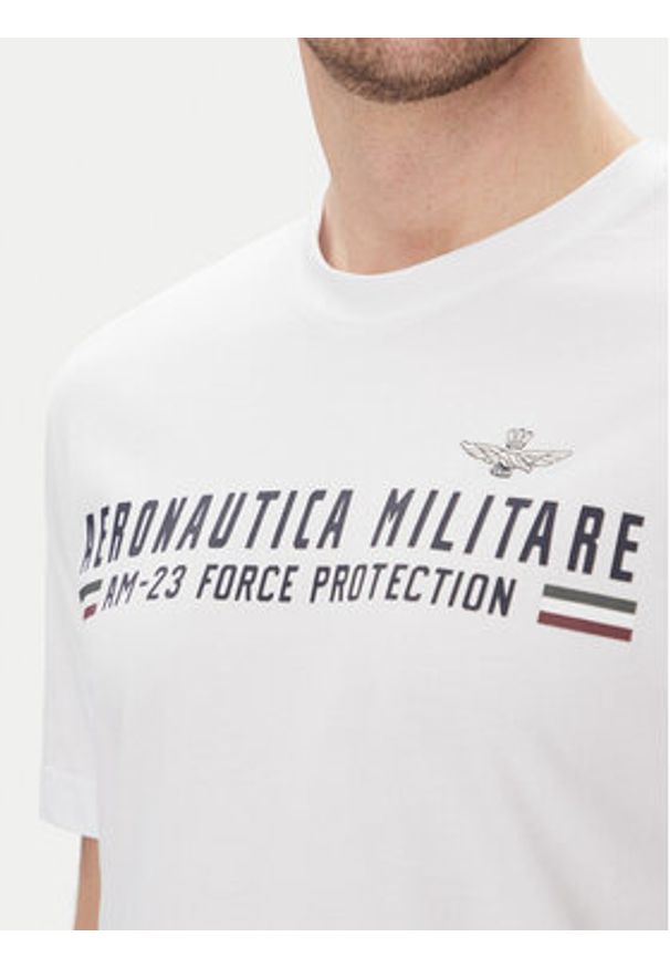 Aeronautica Militare T-Shirt 251TS1942J538 Biały Regular Fit. Kolor: biały. Materiał: bawełna