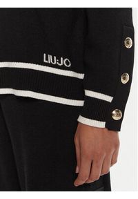 Liu Jo Sport Sweter TF5229 MS59L Czarny Regular Fit. Kolor: czarny. Materiał: syntetyk. Styl: sportowy #4