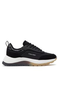 Calvin Klein Sneakersy Runner Lace Up Mesh Mix HW0HW01905 Czarny. Kolor: czarny. Materiał: mesh