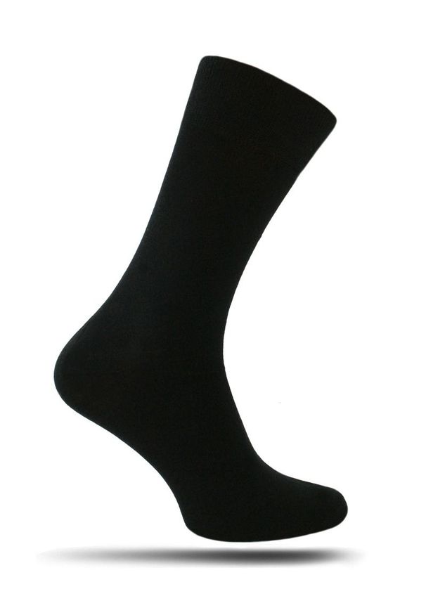 Jednokolorowe Skarpetki Męskie Chattier - czarne. Kolor: czarny. Materiał: bawełna, tkanina, poliester, elastan