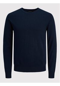 Jack & Jones - Jack&Jones Sweter Emil 12208364 Granatowy Regular Fit. Kolor: niebieski. Materiał: bawełna #6