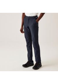 Regatta - Męskie spodnie Fenton szare. Kolor: niebieski. Materiał: softshell. Sezon: lato. Sport: turystyka piesza #1