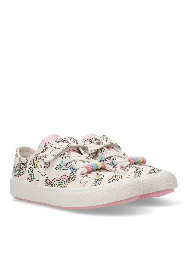 Kapcie CONGUITOS LOW UNICORN FANTASY Biały. Okazja: na co dzień. Kolor: wielokolorowy. Materiał: tkanina