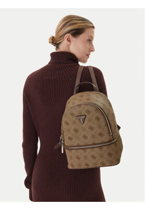 Guess Plecak Silia Travel TWGP98 90032 Beżowy. Kolor: beżowy. Materiał: skóra