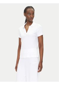 EA7 Emporio Armani Polo 7W000490 AF12654 U0002 Biały Regular Fit. Typ kołnierza: polo. Kolor: biały. Materiał: wiskoza