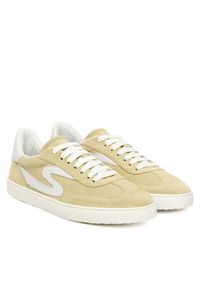 Stuart Weitzman Sneakersy Runaround SK928 Beżowy. Kolor: beżowy. Materiał: skóra, zamsz #5