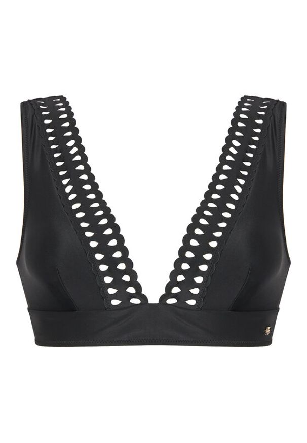 BOSS Góra od bikini Eyelet 50540665 Czarny. Kolor: czarny. Materiał: syntetyk