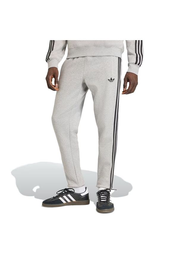 Adidas - Spodnie męskie adidas Originals 3-Stripes KE2428 - szare. Kolor: szary. Materiał: materiał, bawełna, dresówka, poliester