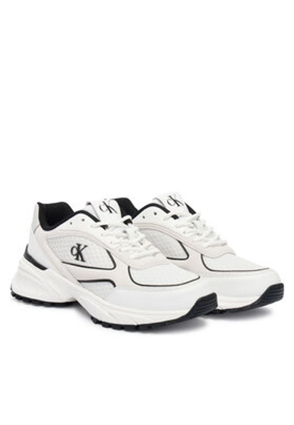 Calvin Klein Sneakersy Hike Runner Mesh Mix Met Mg YW0YW02009 Biały. Kolor: biały. Materiał: materiał, mesh