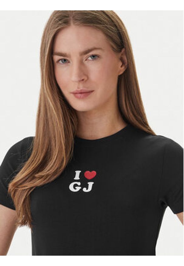 Guess Jeans T-Shirt W6GIB1 J1314 Czarny Slim Fit. Kolor: czarny. Materiał: bawełna