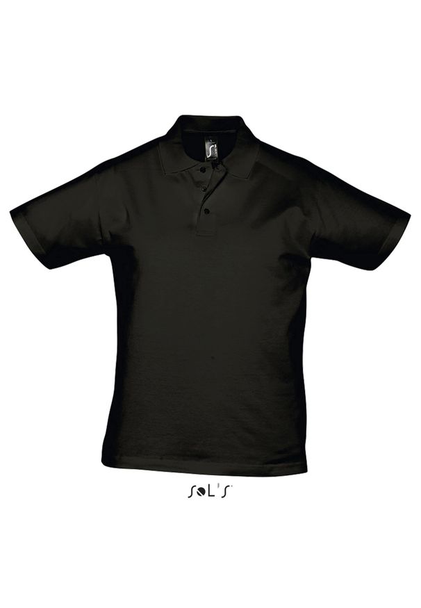 SOL'S - Polo Sol's Prescott. Typ kołnierza: polo. Kolor: czarny