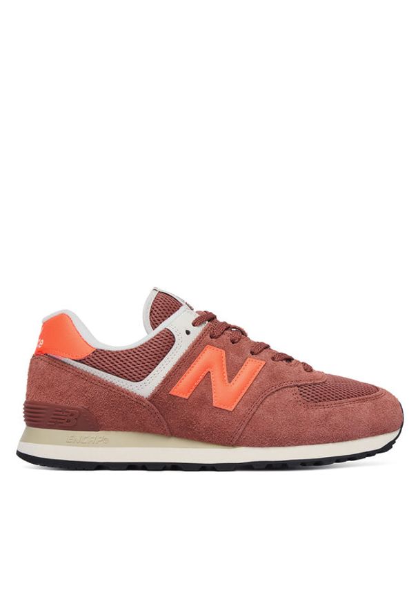 New Balance Sneakersy U5747FE Bordowy. Kolor: czerwony. Materiał: zamsz, skóra