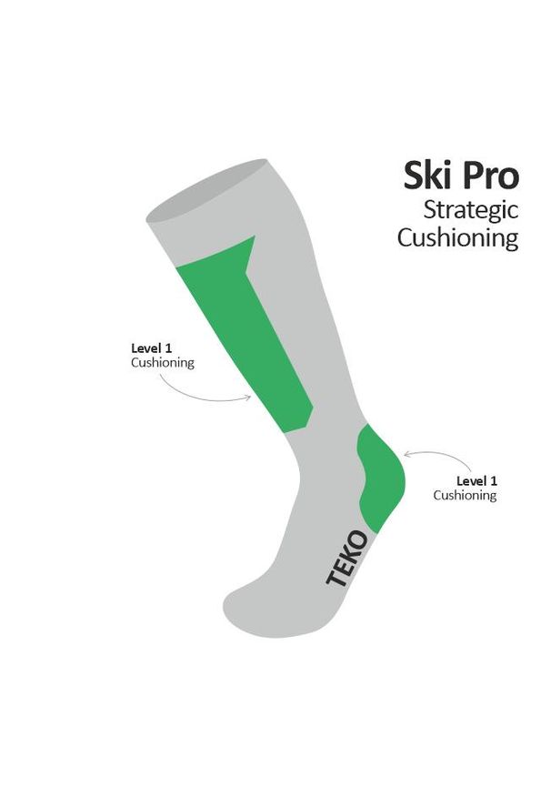 TEKO - Skarpety narciarskie i snowboardowe z wełny Merino Teko ecoSKI. Kolor: czarny. Materiał: wełna. Sport: narciarstwo, snowboard