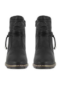 Rieker Botki 77263-00 Czarny. Kolor: czarny. Materiał: materiał #3