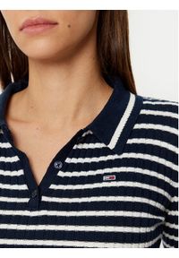 Tommy Jeans Sweter DW0DW19887 Beżowy Slim Fit. Kolor: beżowy. Materiał: bawełna #5