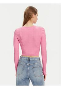 only - ONLY Sweter Meddi 15339582 Różowy Cropped Fit. Kolor: różowy. Materiał: wiskoza #7