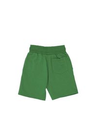 LEONE 1947 APPAREL - Podstawowe dziecięce bermudy polarowe z małym logo. Okazja: na uczelnię. Kolor: zielony. Materiał: polar. Styl: sportowy. Sport: joga i pilates