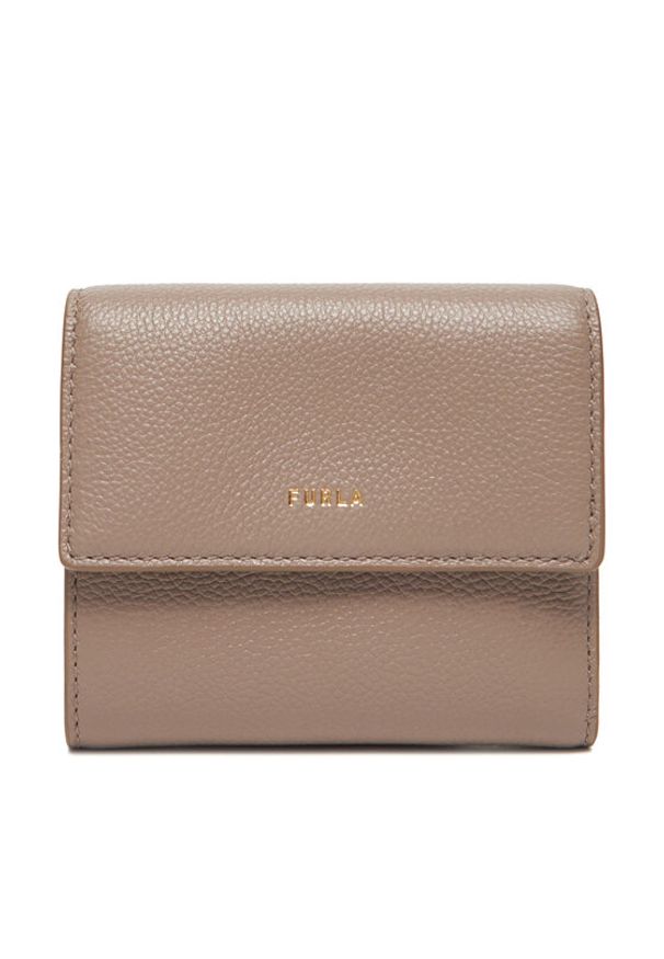 Furla Mały Portfel Damski Goccia M Compact WP00469 BX3036 KH 2572S Beżowy. Kolor: beżowy. Materiał: skóra