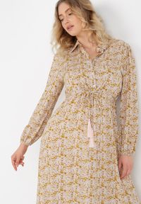 Born2be - Żółta Sukienka Basinna. Kolor: żółty. Typ sukienki: koszulowe. Styl: klasyczny, elegancki. Długość: maxi #2