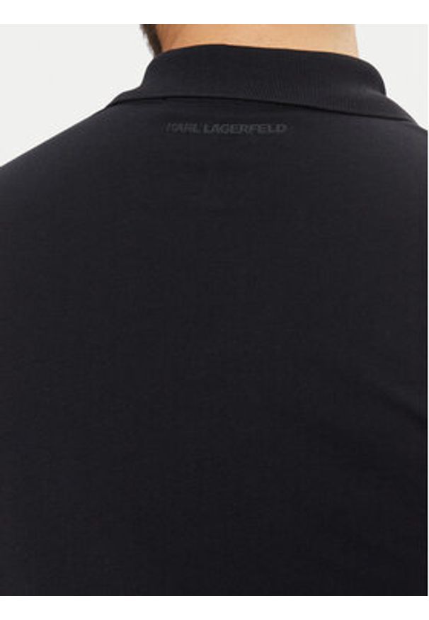 Karl Lagerfeld - KARL LAGERFELD Polo 745710 551224 Granatowy Regular Fit. Typ kołnierza: polo. Kolor: niebieski. Materiał: bawełna