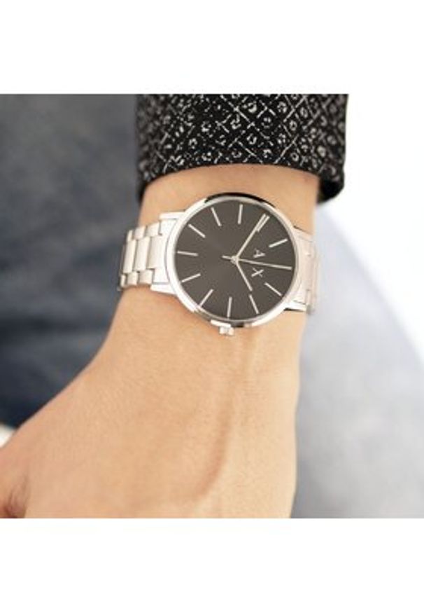 Armani Exchange Zegarek Cayde AX2700 Srebrny. Kolor: srebrny