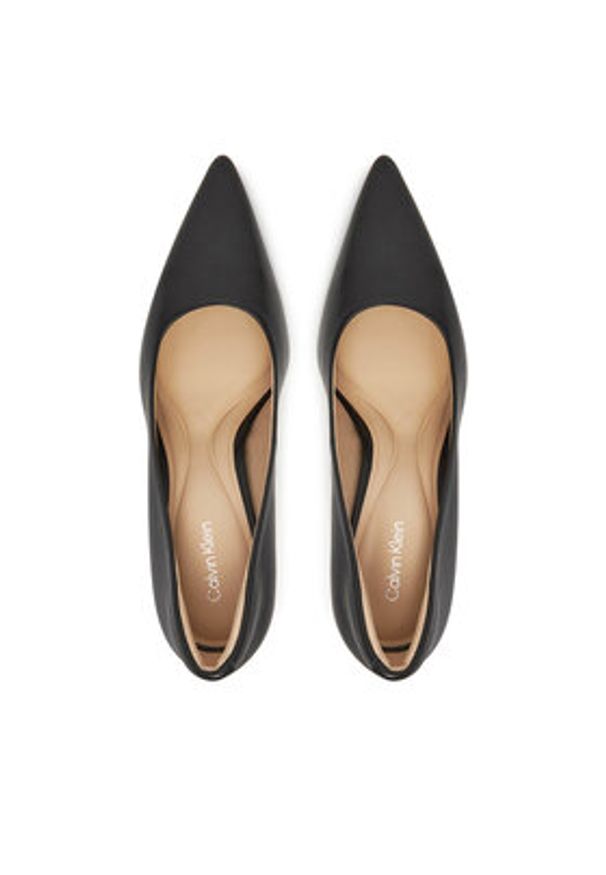 Calvin Klein Szpilki Pump 90 Pointy Hw Bar Lth HW0HW02527 Czarny. Kolor: czarny. Materiał: skóra. Obcas: na szpilce