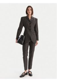 Marella Chinosy Margie 2523136232 Brązowy Slim Fit. Kolor: brązowy. Materiał: wełna