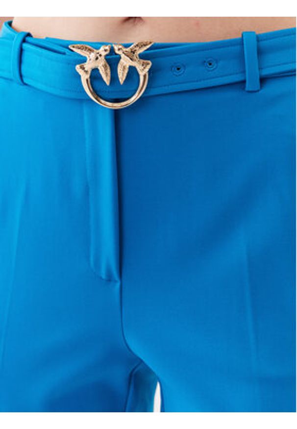 Pinko Spodnie materiałowe 100309 A0KD Niebieski Regular Fit. Kolor: niebieski. Materiał: wiskoza, syntetyk