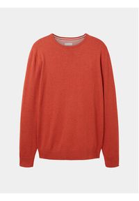 Tom Tailor Sweter 1027661 Czerwony Regular Fit. Kolor: czerwony. Materiał: bawełna