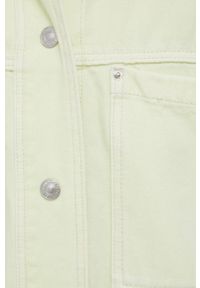 Tom Tailor kurtka jeansowa damska kolor zielony przejściowa oversize. Kolor: zielony. Materiał: jeans