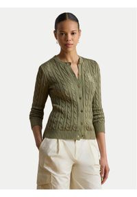 Lauren Ralph Lauren - LAUREN RALPH LAUREN Kardigan Cable 200P14040500 Zielony Regular Fit. Kolor: zielony. Materiał: bawełna #1