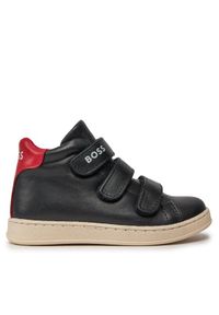 BOSS - Boss Sneakersy J09207 S Czarny. Kolor: czarny. Materiał: skóra