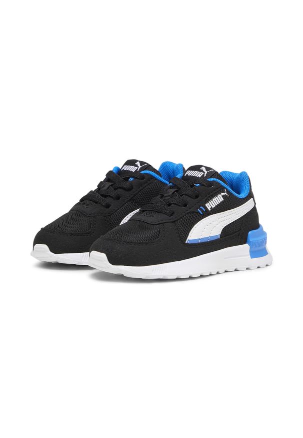 Puma - Niemowlęce obuwie sportowe Graviton AC PUMA Black White Racing Blue. Kolor: czarny, biały, wielokolorowy. Sport: bieganie